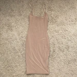 Pretty Little Thing Nude Bodycon Mini Dress